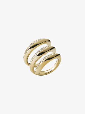 Pavé Gold-Tone Ring | Michael Kors