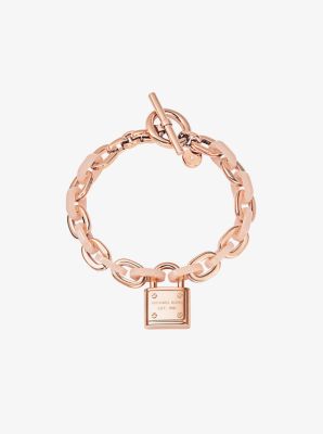 Michael kors logo hot sale lock toggle bracelet