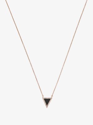 Michael kors hot sale triangle necklace