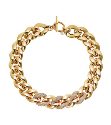 Michael kors curb store chain necklace