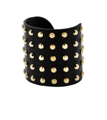 Astor Gold-Tone and Black-Tone Studded Cuff | Michael Kors