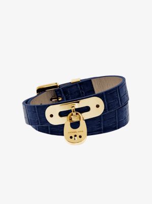 Michael kors best sale leather wrap bracelet