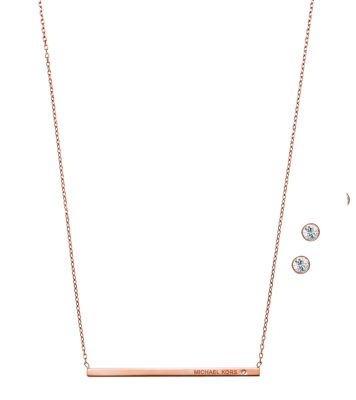 Michael kors shop gold bar necklace