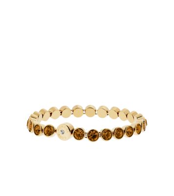 Luggage Crystal Gold-Tone Tennis Bracelet