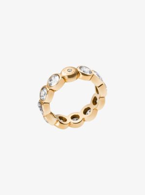 Cubic Zirconia Gold-Tone Circle Ring image number 0