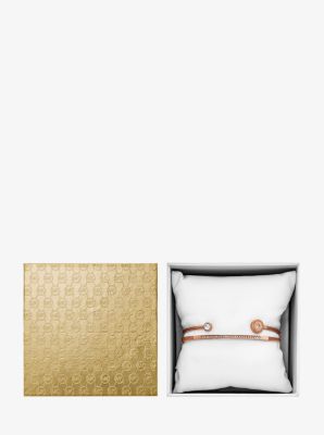 Logo Rose Gold-Tone Cuff Set