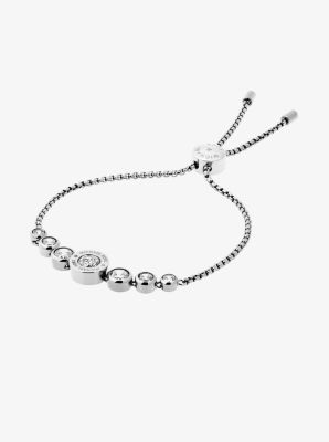 Cubic Zirconia Silver Tone Slider Bracelet Michael Kors Canada