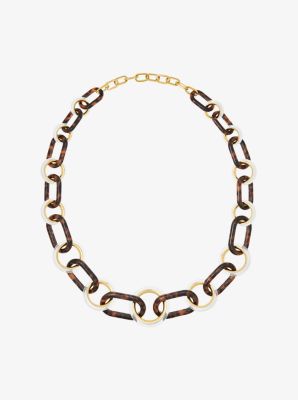 Michael kors tortoise store link necklace