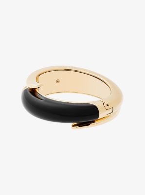 Black and Gold-Tone Twist Cuff