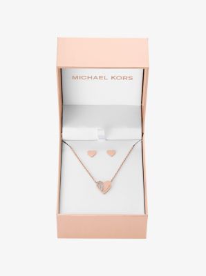 Michael kors heart necklace shop and earrings