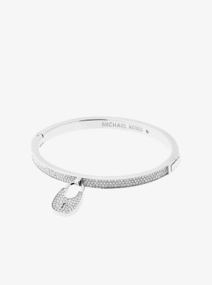 michael kors silver bracelet with padlock