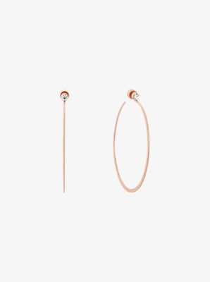 Michael kors rose gold cheap hoop earrings