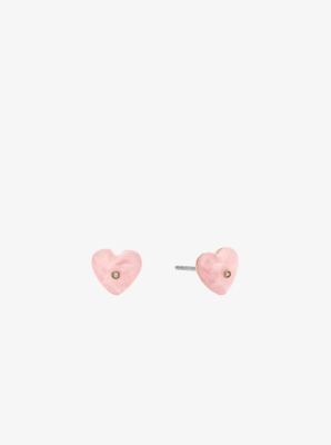 Michael kors rose gold deals heart stud earrings