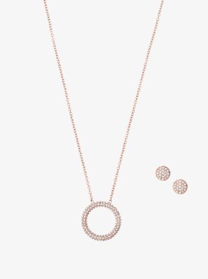 michael kors earrings and necklace