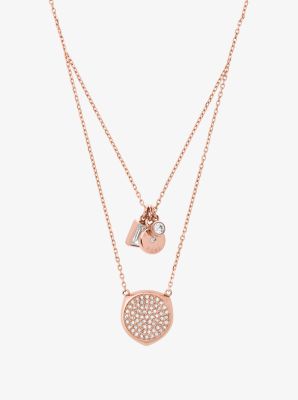 Rose gold necklace deals michael kors