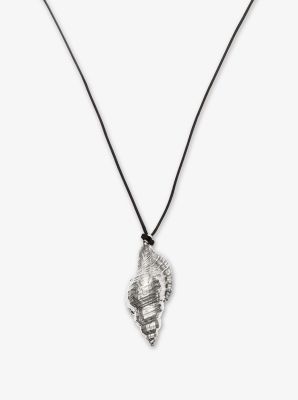 Silver-Tone Conch Shell Necklace