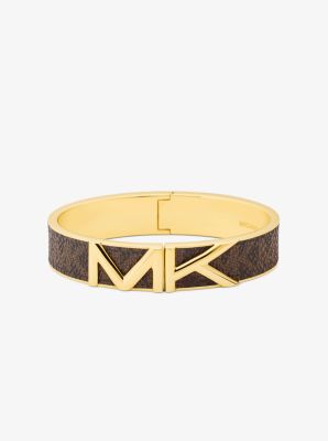 Mott Gold-Tone Signature Logo Bangle image number 0