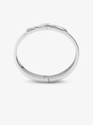 Bracelet rigide Mott argenté à logo