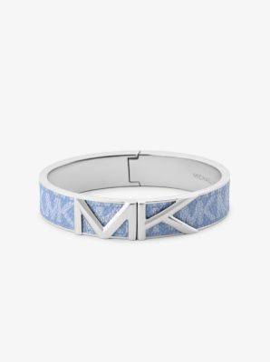 Mott Silver-Tone Logo Bangle