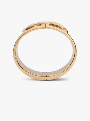 Mott Gold-Tone Signature Logo Bangle image number 1