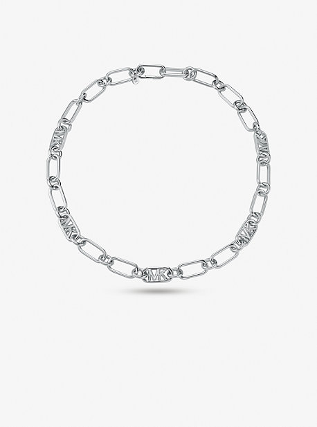 MK Precious Metal-Plated Brass Chain Link Necklace - Silver - Michael Kors