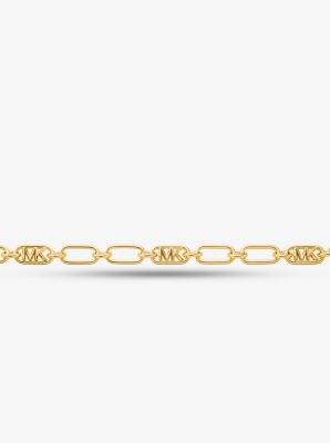 Collar de cadena de eslabones de latón con chapado en metal precioso image number 1