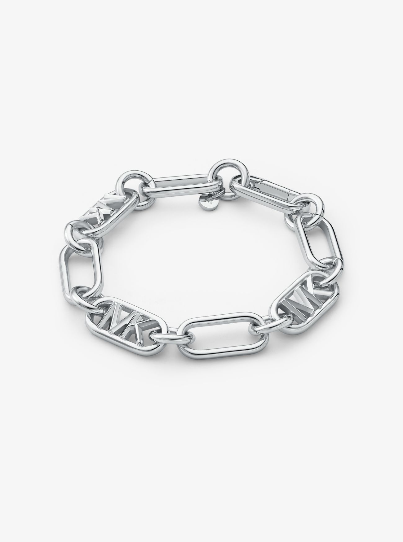 MK Precious Metal-Plated Brass Chain Link Bracelet - Silver - Michael Kors