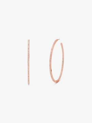 Michael kors cheap diamond hoop earrings