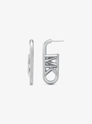 Precious Metal-Plated Brass Empire Logo Earrings | Michael Kors