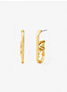 Precious Metal-Plated Brass Empire Logo Earrings image number 0