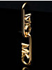 Precious Metal-Plated Brass Empire Logo Earrings image number 2