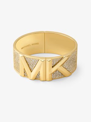 Mott Precious Metal-Plated Brass Pavé Bangle | Michael Kors