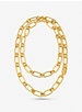 Empire Precious Metal-Plated Brass Double Chain-Link Necklace image number 0