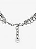 Precious Metal-Plated Brass Double Chain Tennis Bracelet image number 1