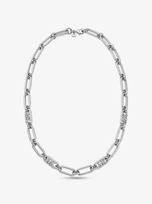 Precious Metal-Plated Brass Chain Link Necklace