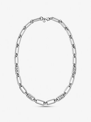 Precious Metal-Plated Brass Chain Link Necklace