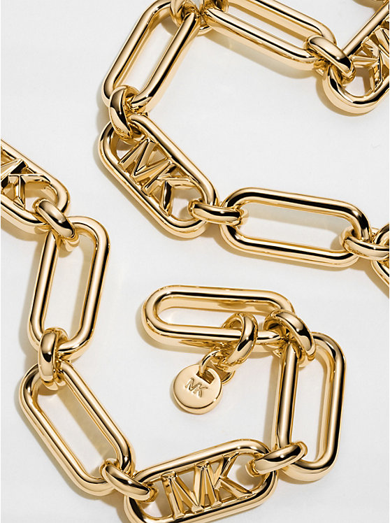 Precious Metal-Plated Brass Chain Link Necklace image number 2