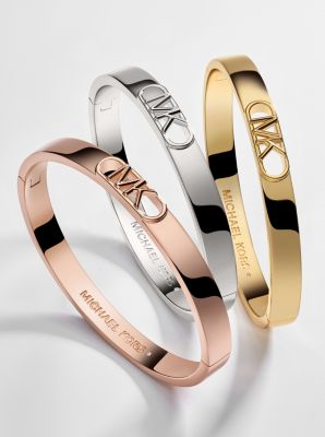 Logo-Armreif aus Messing mit Edelmetallbeschichtung und Empire-Logo