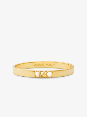 마이클 코어스 Michaelkors Precious Metal-Plated Brass Empire Logo Bangle