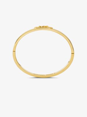 Precious Metal-Plated Brass Empire Logo Bangle image number 1