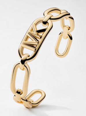 Precious Metal-plated Brass Chain Link Bracelet