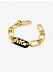 Precious Metal-Plated Brass and Acetate Empire Logo Bracelet image number 1