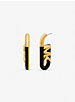 Precious Metal-Plated Brass and Acetate Empire Logo Earrings image number 0