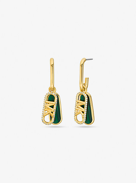 MK Precious Metal-Plated Brass and Acetate Pave Empire Link Earrings - Gold - Michael Kors