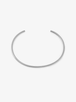 MK Halsreif Aus Messing Mit Edelmetallbeschichtung - Silberton