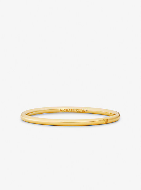 Michael Kors Precious Metal-plated Brass Bangle In Gold