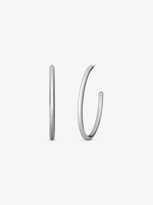 Precious-Metal Plated Brass Large Hoop Earrings image number 0