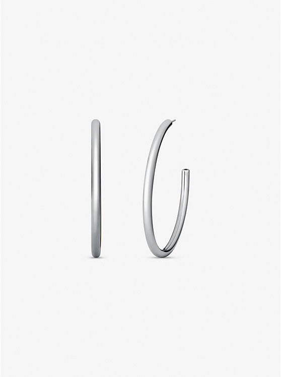 Grands anneaux d'oreilles en laiton à placage en métal précieux image number 0