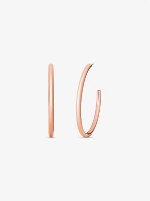 Michael kors rose gold hoops on sale