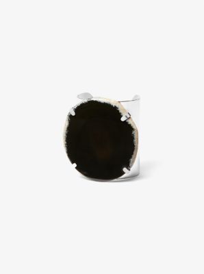 Precious Metal-Plated Brass and Agate Cuff image number 0